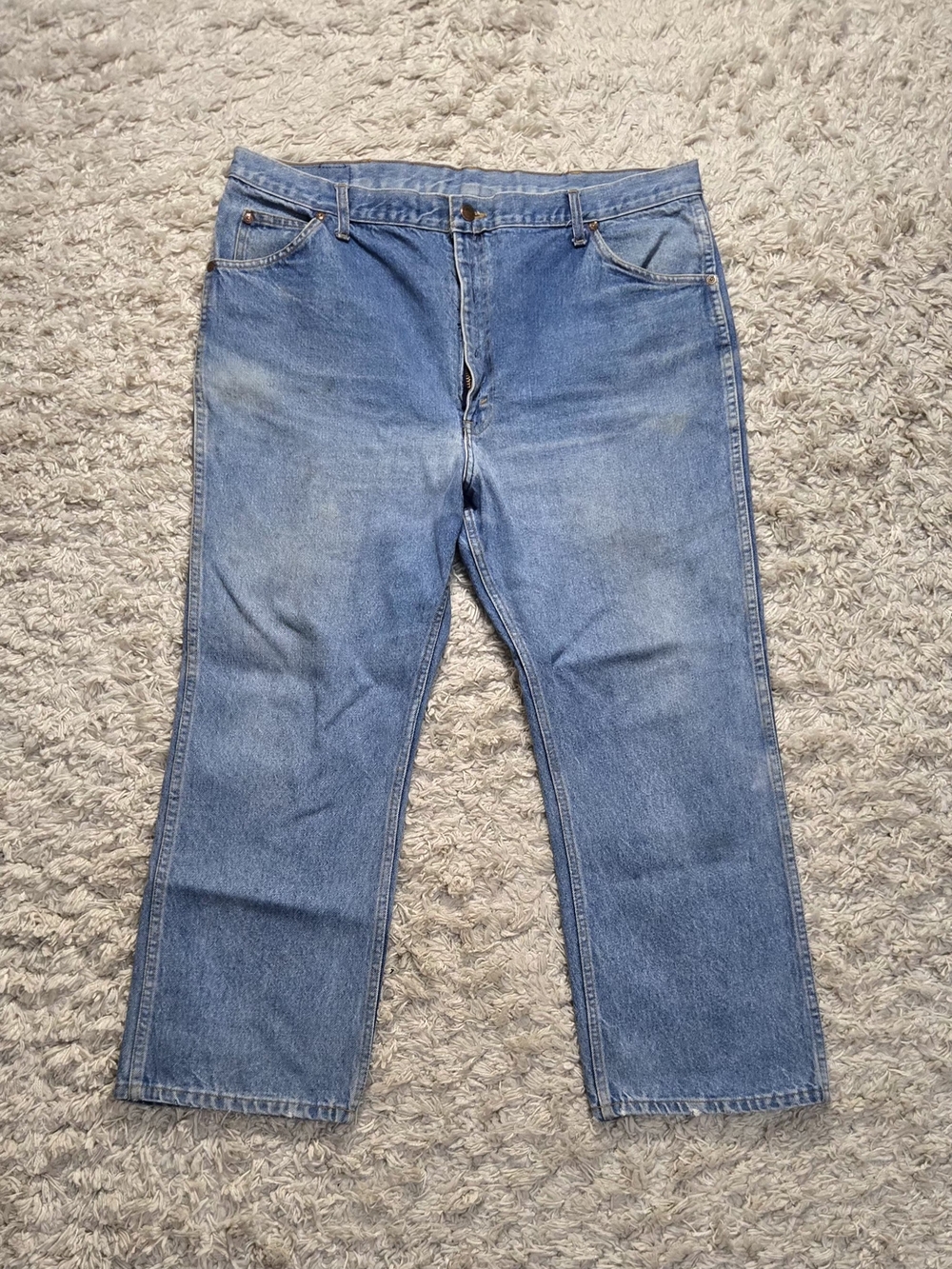 VTG 70s Roebucks Made In USA Blue Jeans 38x30